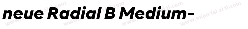 neue Radial B Medium字体转换